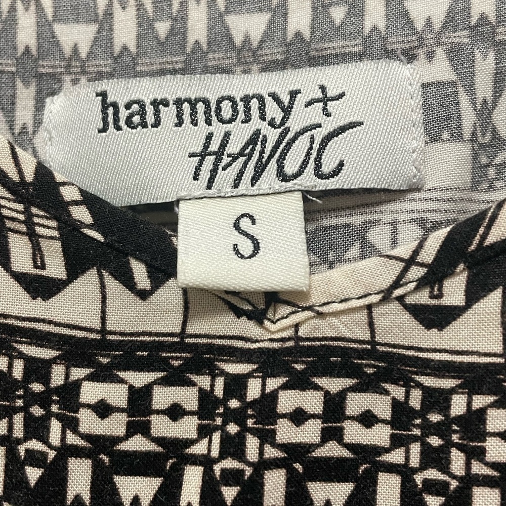 Harmony + Havoc Jumpsuit In Black and Cream Geo Design. - Picture 3 of 13